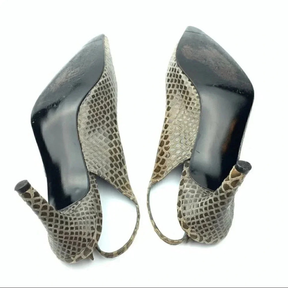 Stuart Weitzman heels 8.5 alligator print leather - Picture 7 of 12